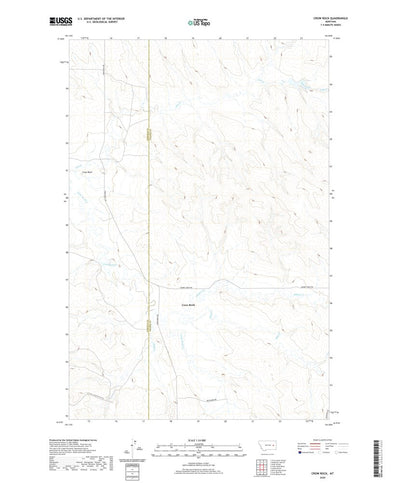 United States Geological Survey Crow Rock, MT (2020, 24000-Scale) digital map