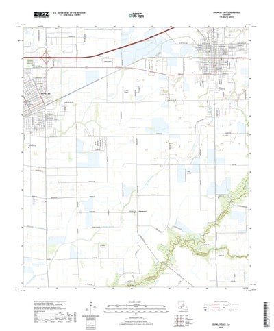 United States Geological Survey Crowley East, LA (2020, 24000-Scale) digital map