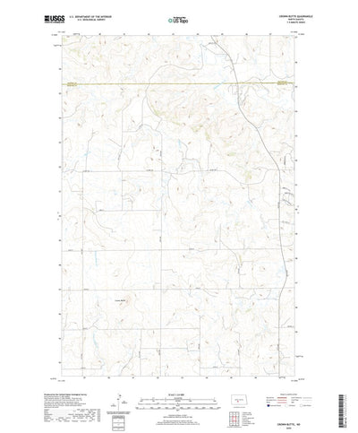 United States Geological Survey Crown Butte, ND (2020, 24000-Scale) digital map
