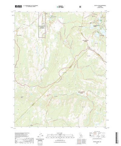 United States Geological Survey Crystal Crag, CA (2021, 24000-Scale) digital map