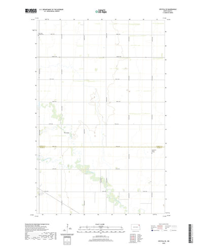 United States Geological Survey Crystal SE, ND (2020, 24000-Scale) digital map