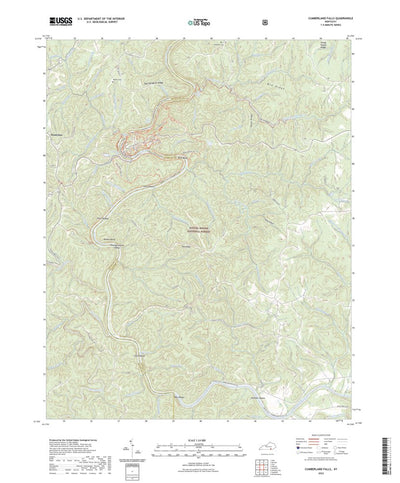United States Geological Survey Cumberland Falls, KY (2022, 24000-Scale) digital map