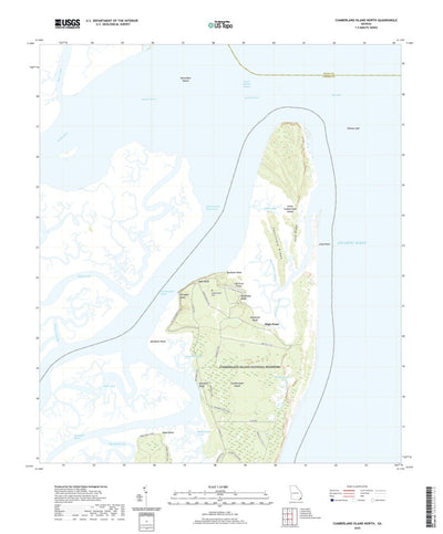 United States Geological Survey Cumberland Island North, GA (2020, 24000-Scale) digital map