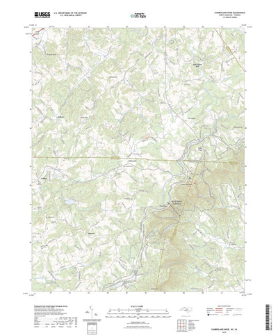 United States Geological Survey Cumberland Knob, NC (2022, 24000-Scale) digital map