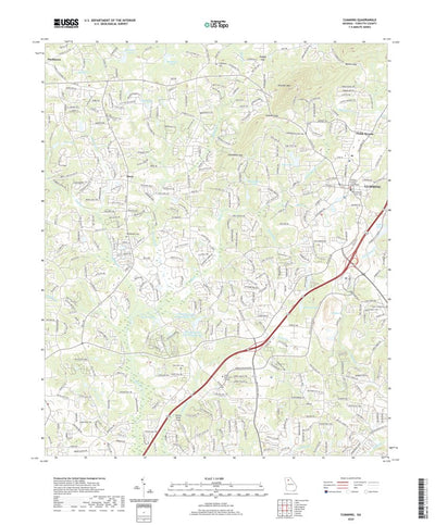 United States Geological Survey Cumming, GA (2020, 24000-Scale) digital map