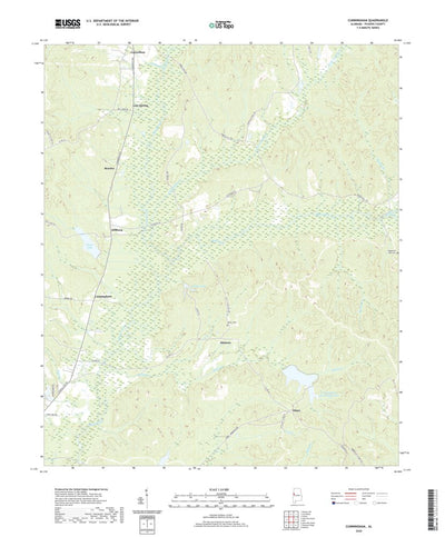 United States Geological Survey Cunningham, AL (2020, 24000-Scale) digital map