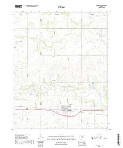 United States Geological Survey Cunningham, KS (2022, 24000-Scale) digital map
