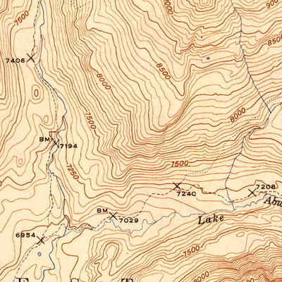 United States Geological Survey Cutoff Mountain, MT-WY (1944, 62500-Scale) digital map