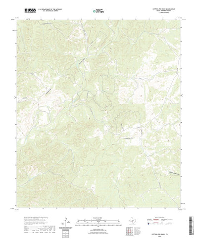 United States Geological Survey Cutting Pen Draw, TX (2022, 24000-Scale) digital map