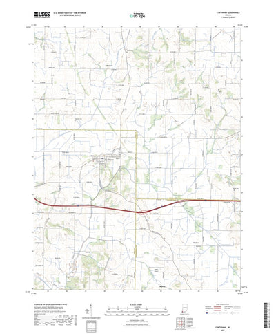 United States Geological Survey Cynthiana, IN (2022, 24000-Scale) digital map