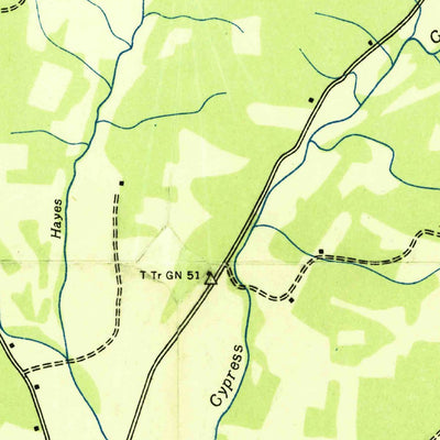 United States Geological Survey Cypress Inn, TN-AL (1936, 24000-Scale) digital map