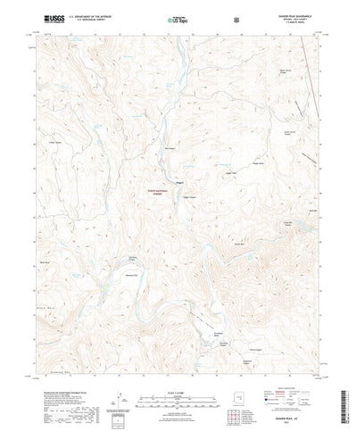 United States Geological Survey Dagger Peak, AZ (2021, 24000-Scale) digital map