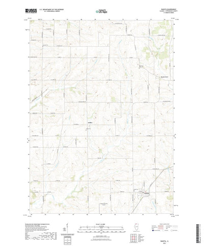 United States Geological Survey Dakota, IL (2021, 24000-Scale) digital map