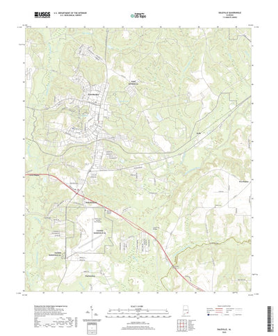 United States Geological Survey Daleville, AL (2020, 24000-Scale) digital map