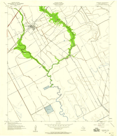 United States Geological Survey Danbury, TX (1943, 24000-Scale) digital map