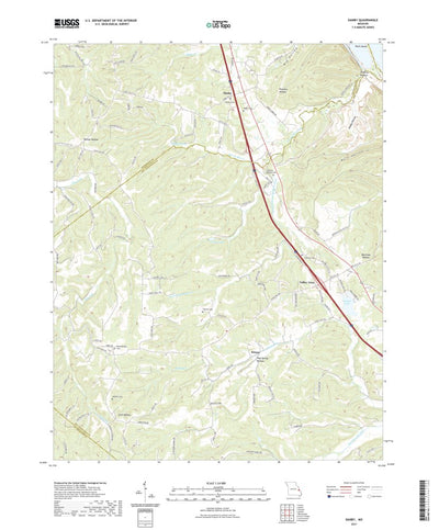 United States Geological Survey Danby, MO (2021, 24000-Scale) digital map