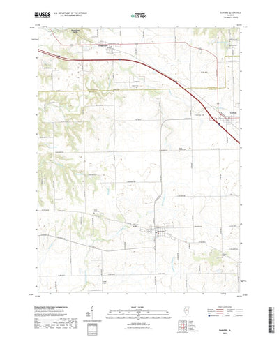 United States Geological Survey Danvers, IL (2021, 24000-Scale) digital map