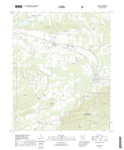 United States Geological Survey Danville, AR (2020, 24000-Scale) digital map