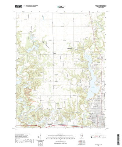 United States Geological Survey Danville NW, IL (2021, 24000-Scale) digital map
