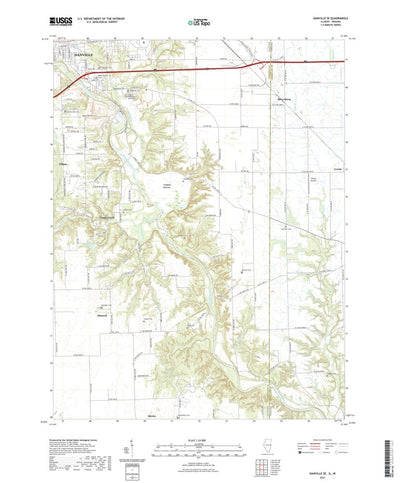 United States Geological Survey Danville SE, IL (2021, 24000-Scale) digital map