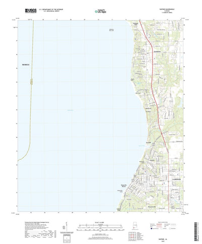 United States Geological Survey Daphne, AL (2020, 24000-Scale) digital map