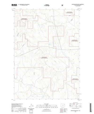 United States Geological Survey Darlington Draw East, WY (2021, 24000-Scale) digital map