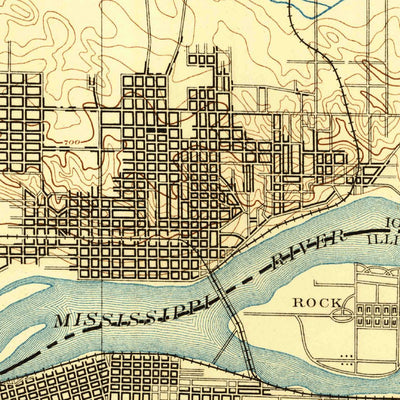 United States Geological Survey Davenport, IA-IL (1894, 62500-Scale) digital map