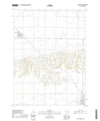 United States Geological Survey David City West, NE (2021, 24000-Scale) digital map