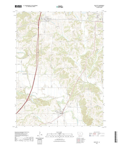 United States Geological Survey Davis City, IA (2022, 24000-Scale) digital map