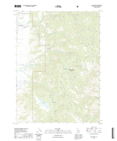 United States Geological Survey Davis Creek, CA (2021, 24000-Scale) digital map