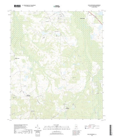 United States Geological Survey Davis Crossroads, AL (2020, 24000-Scale) digital map