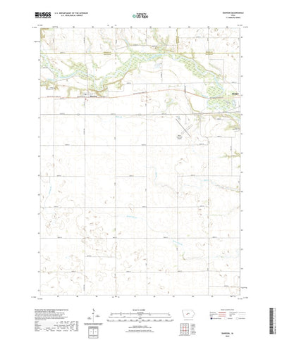 United States Geological Survey Dawson, IA (2022, 24000-Scale) digital map