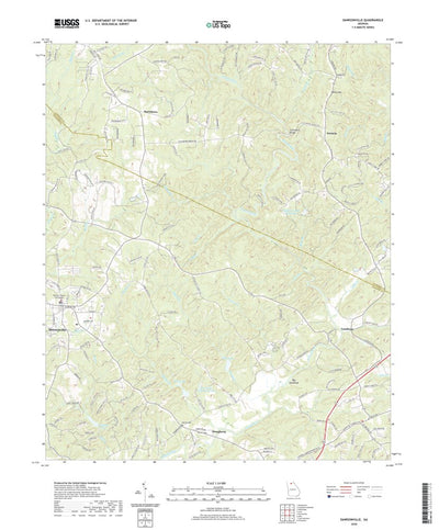 United States Geological Survey Dawsonville, GA (2020, 24000-Scale) digital map