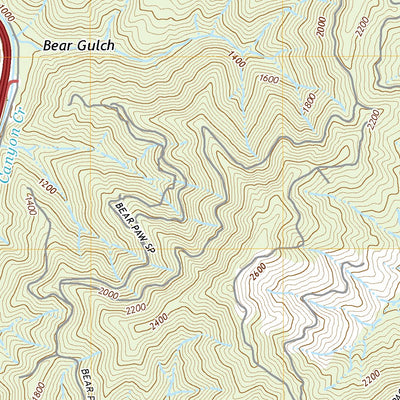 United States Geological Survey Days Creek, OR (2020, 24000-Scale) digital map