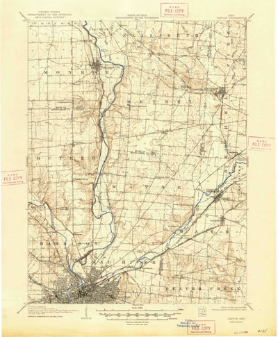 United States Geological Survey Dayton, OH (1906, 62500-Scale) digital map