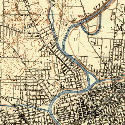 United States Geological Survey Dayton, OH (1906, 62500-Scale) digital map
