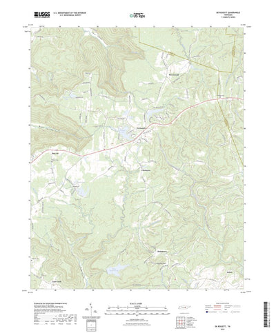 United States Geological Survey De Rossett, TN (2022, 24000-Scale) digital map
