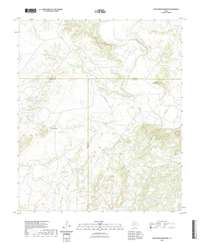 United States Geological Survey Dead Indian Mountain, TX (2022, 24000-Scale) digital map
