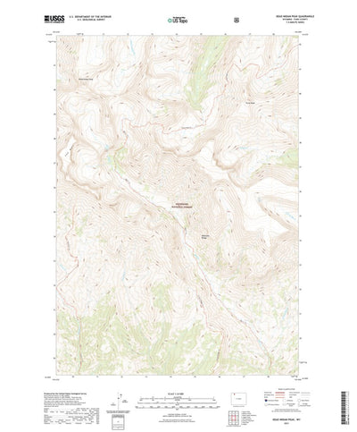 United States Geological Survey Dead Indian Peak, WY (2021, 24000-Scale) digital map