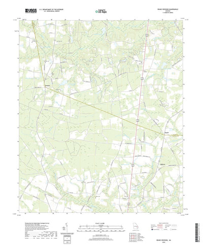 United States Geological Survey Deans Crossing, GA (2020, 24000-Scale) digital map