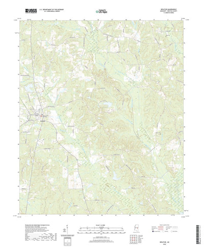United States Geological Survey Decatur, MS (2020, 24000-Scale) digital map