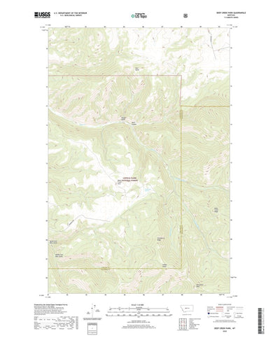 United States Geological Survey Deep Creek Park, MT (2020, 24000-Scale) digital map