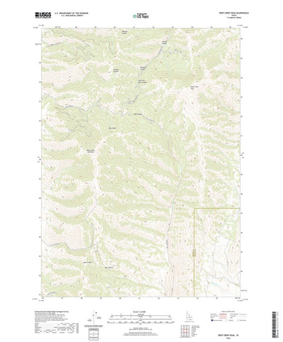 United States Geological Survey Deep Creek Peak, ID (2020, 24000-Scale) digital map