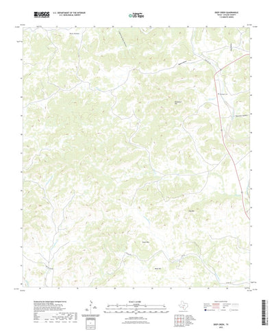 United States Geological Survey Deep Creek, TX (2022, 24000-Scale) digital map