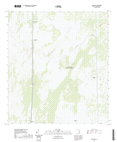 United States Geological Survey Deep Lake, FL (2021, 24000-Scale) digital map