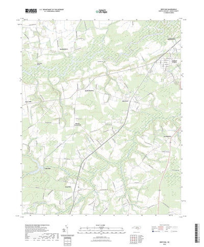 United States Geological Survey Deep Run, NC (2022, 24000-Scale) digital map