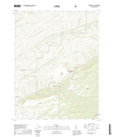 United States Geological Survey Deer Creek Flat, CA (2021, 24000-Scale) digital map
