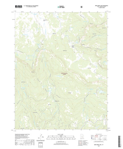 United States Geological Survey Deer Creek Lake, UT (2020, 24000-Scale) digital map