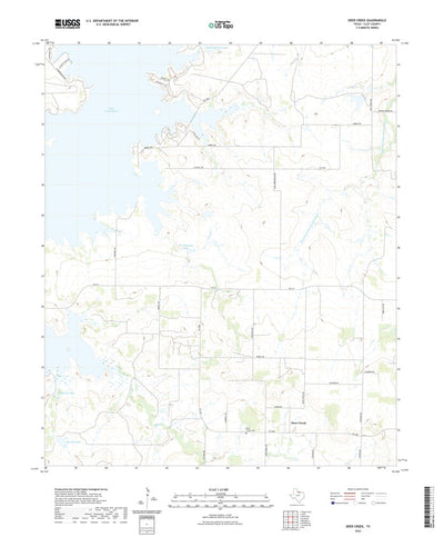 United States Geological Survey Deer Creek, TX (2022, 24000-Scale) digital map