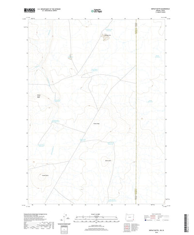 United States Geological Survey Defeat Butte, OR (2020, 24000-Scale) digital map